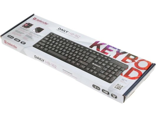 Клавиатура проводная Defender Daily HB-162 RU черный